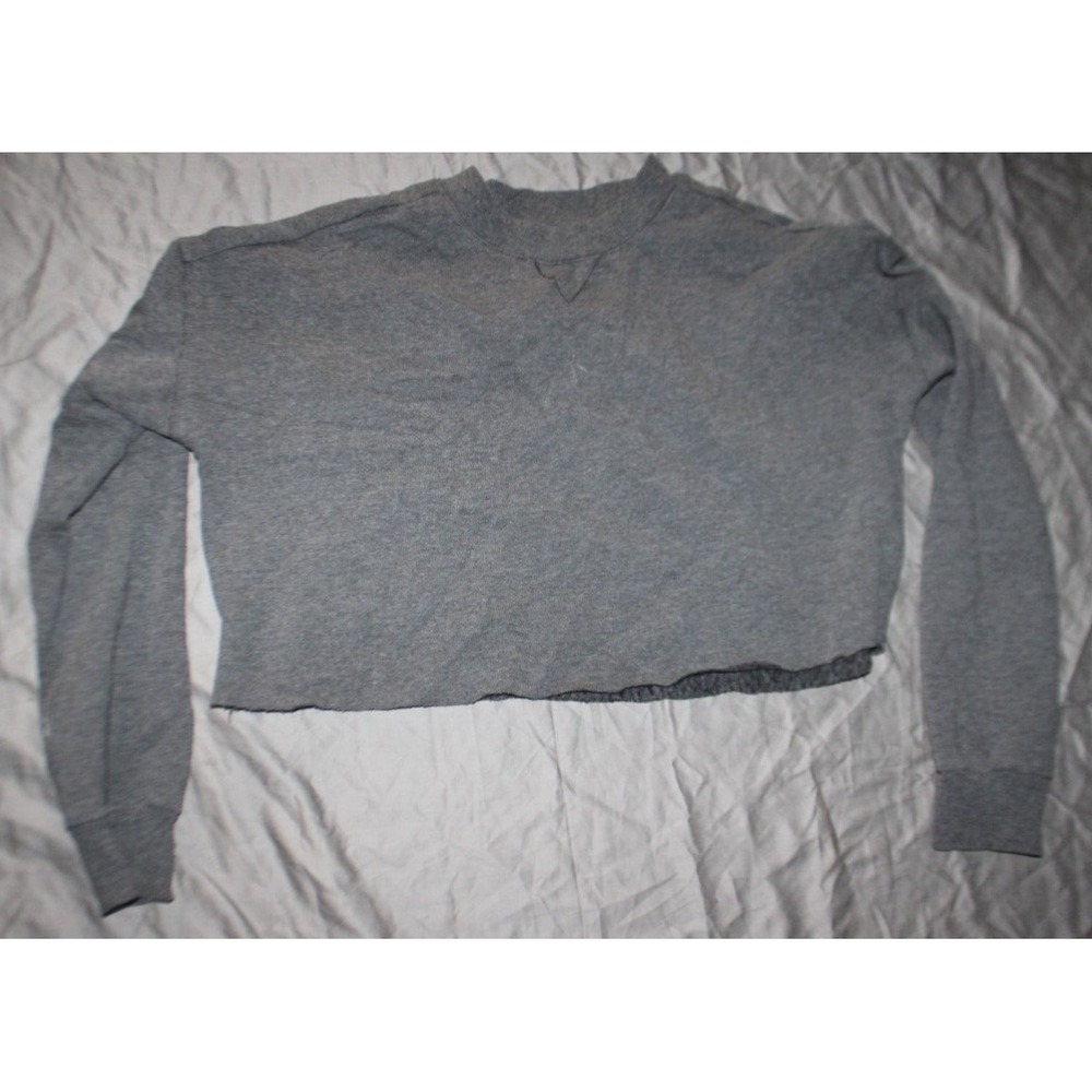 Women's Cropped Fleece Lounge Sweatshirt - Colsie Gray XS